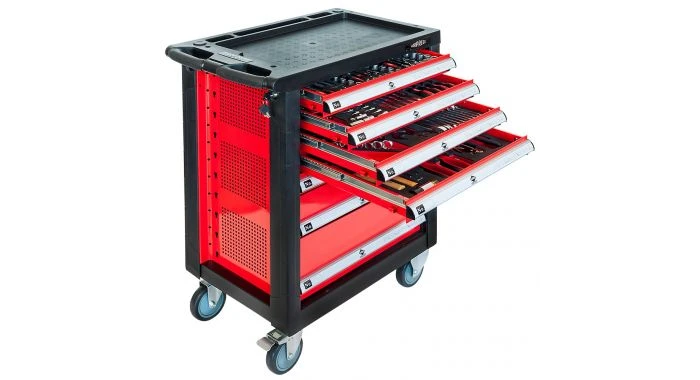 Airpress 79156 - Gereedschapswagen Gevuld 217 Delig 7 Laden 3 Airpress 79156 - Gereedschapswagen Gevuld 217 Delig 7 Laden