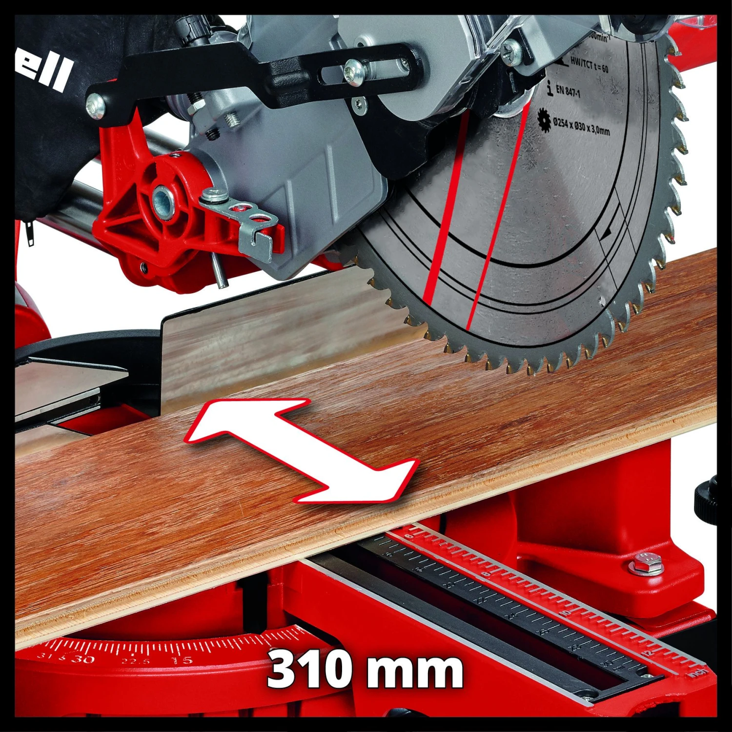 Einhell TC-SM 2531/2 U Radiaal Afkort En Verstekzaag - 1900W - 254 X 30 Mm 10 Einhell TC-SM 2531/2 U Radiaal Afkort En Verstekzaag - 1900W - 254 X 30 Mm - Afbeelding 8