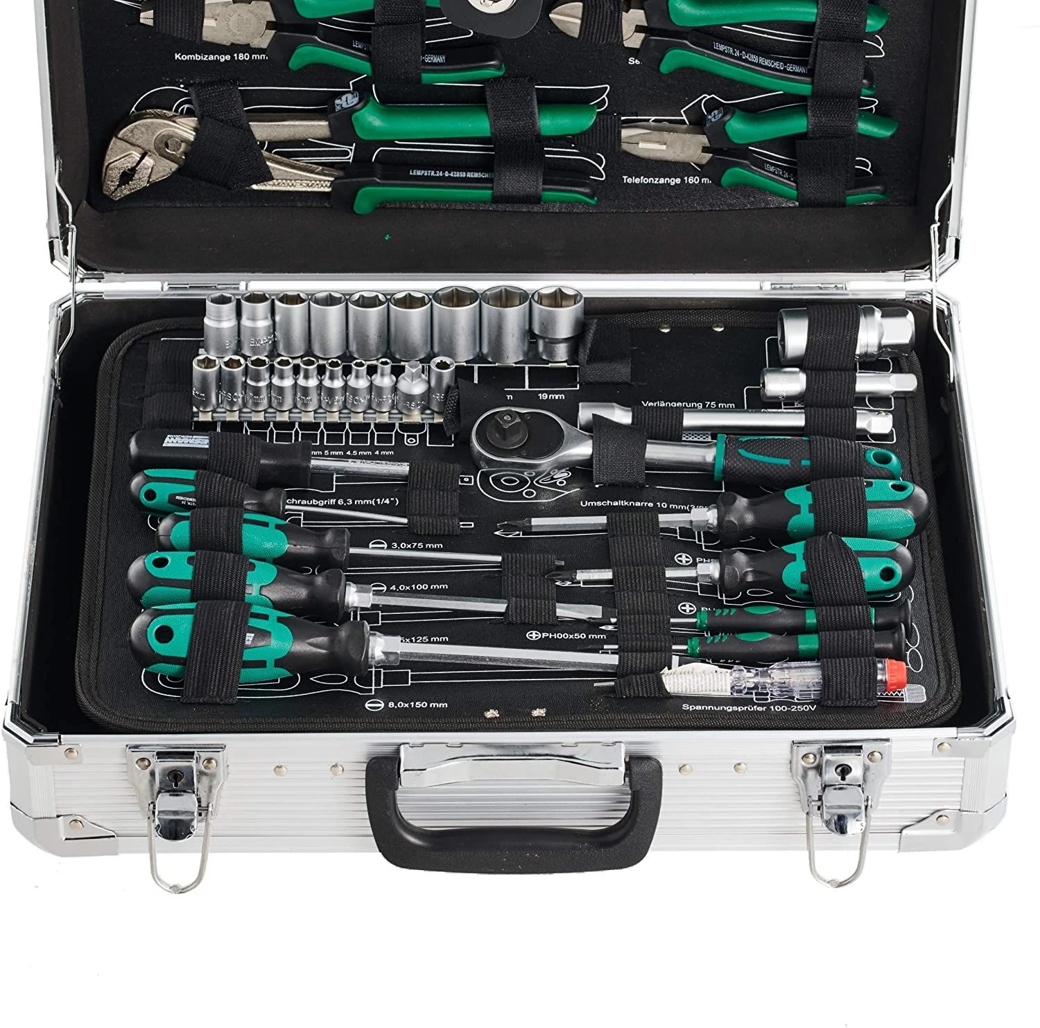 Brüder Mannesmann 29075 Gereedschapset In Koffer - 108-delig 4 Brüder Mannesmann 29075 Gereedschapset In Koffer - 108-delig - Afbeelding 2