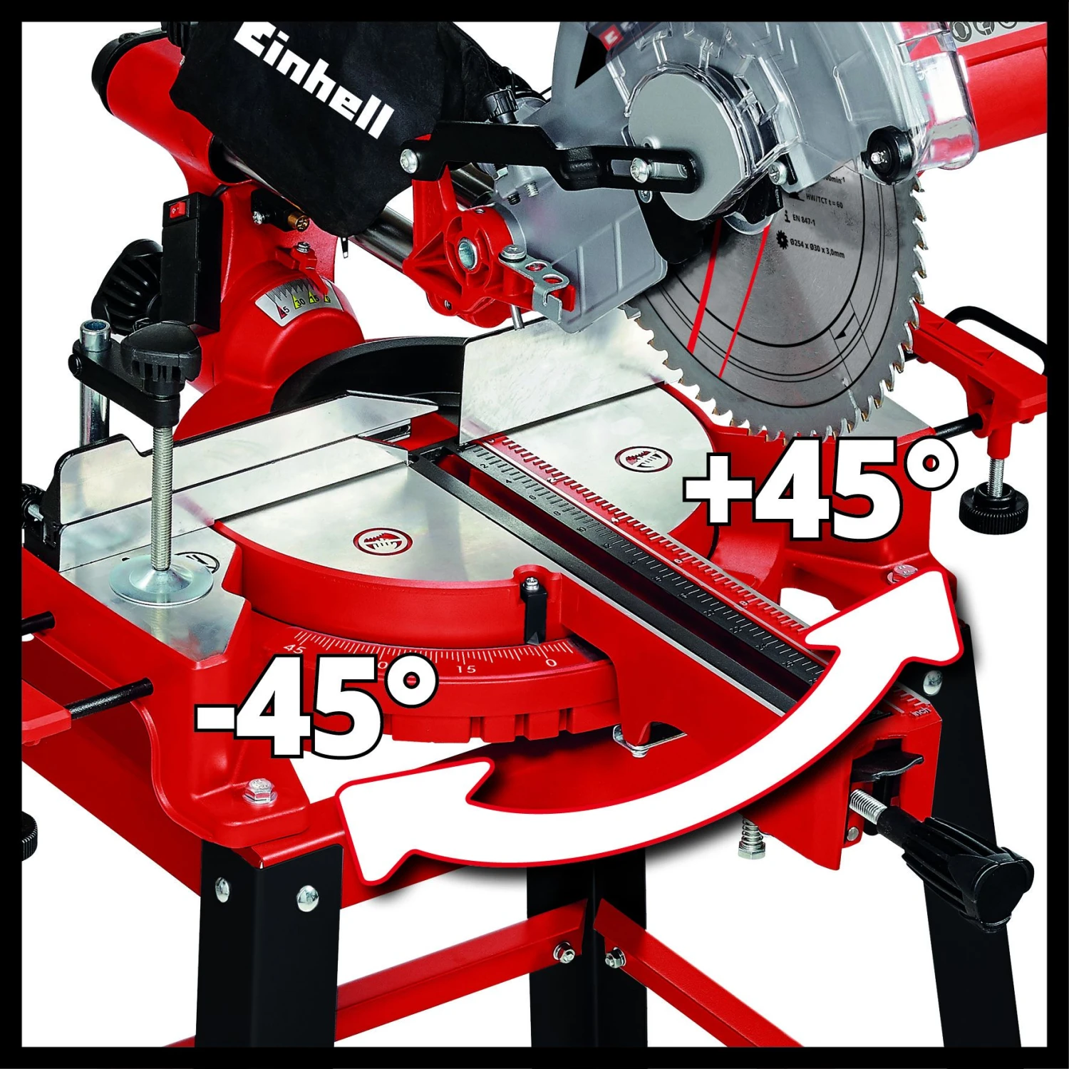 Einhell TC-SM 2531/2 U Radiaal Afkort En Verstekzaag - 1900W - 254 X 30 Mm 11 Einhell TC-SM 2531/2 U Radiaal Afkort En Verstekzaag - 1900W - 254 X 30 Mm - Afbeelding 9